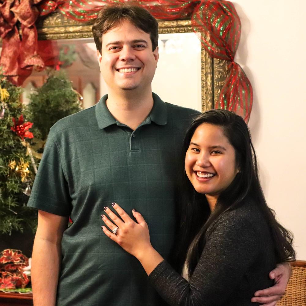 Our "we're getting married!" faces.