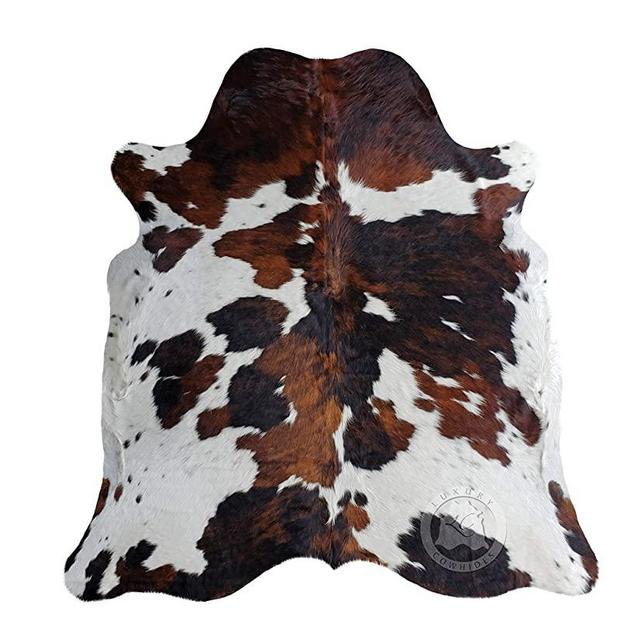 Genuine Tricolor Cowhide Rug XL 6 x 7 - 8 ft. - 180 x 240cm