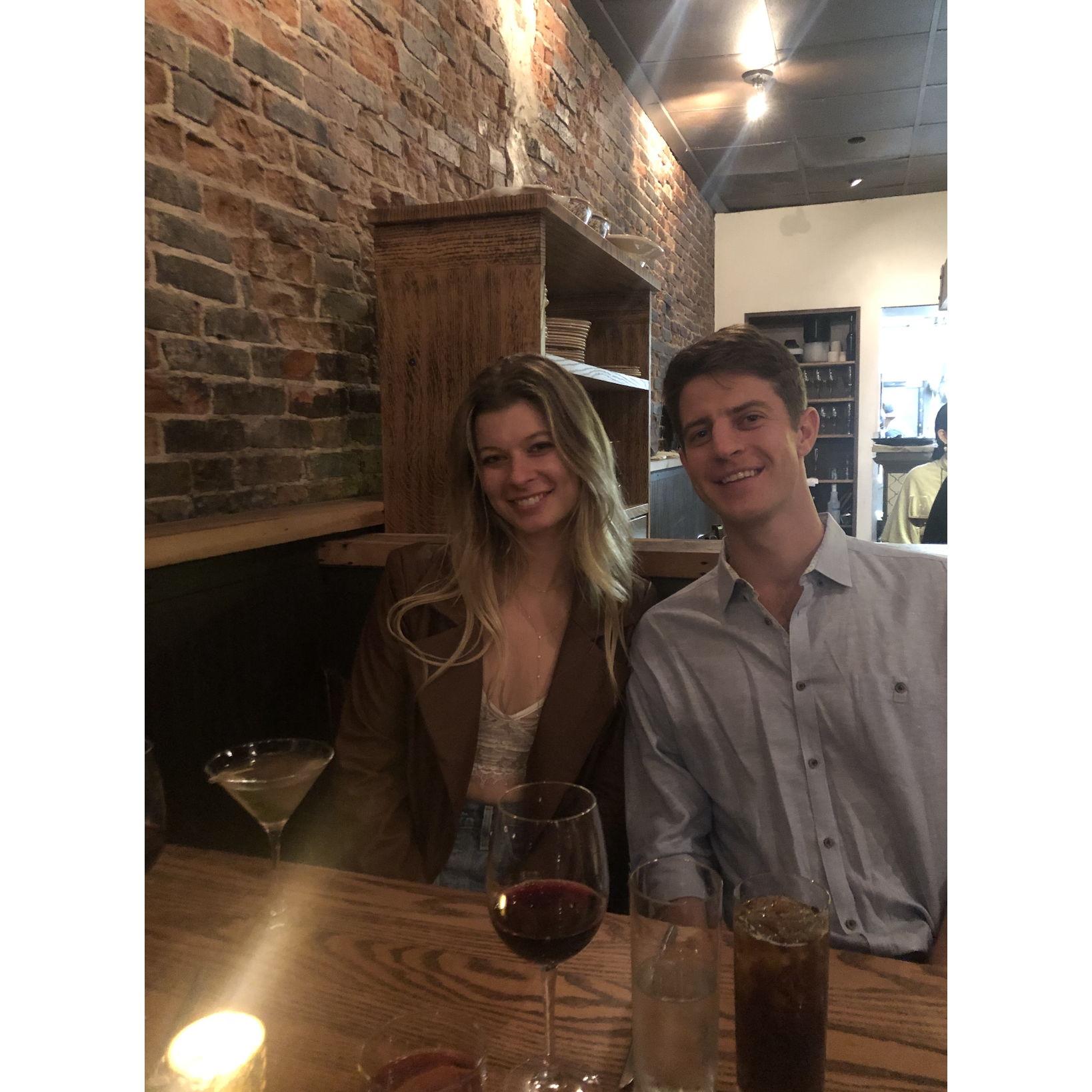 We started dating while Ally was in NYC and Chase was in Boston - here celebrating Ally's 27th birthday in Boston