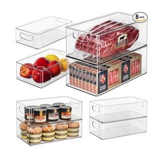 Hudgan 8 Pack Pantry Organizer and Storage, 2XL+3L+3M