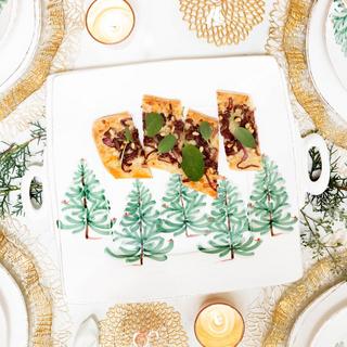 Lastra Holiday Handled Square Platter