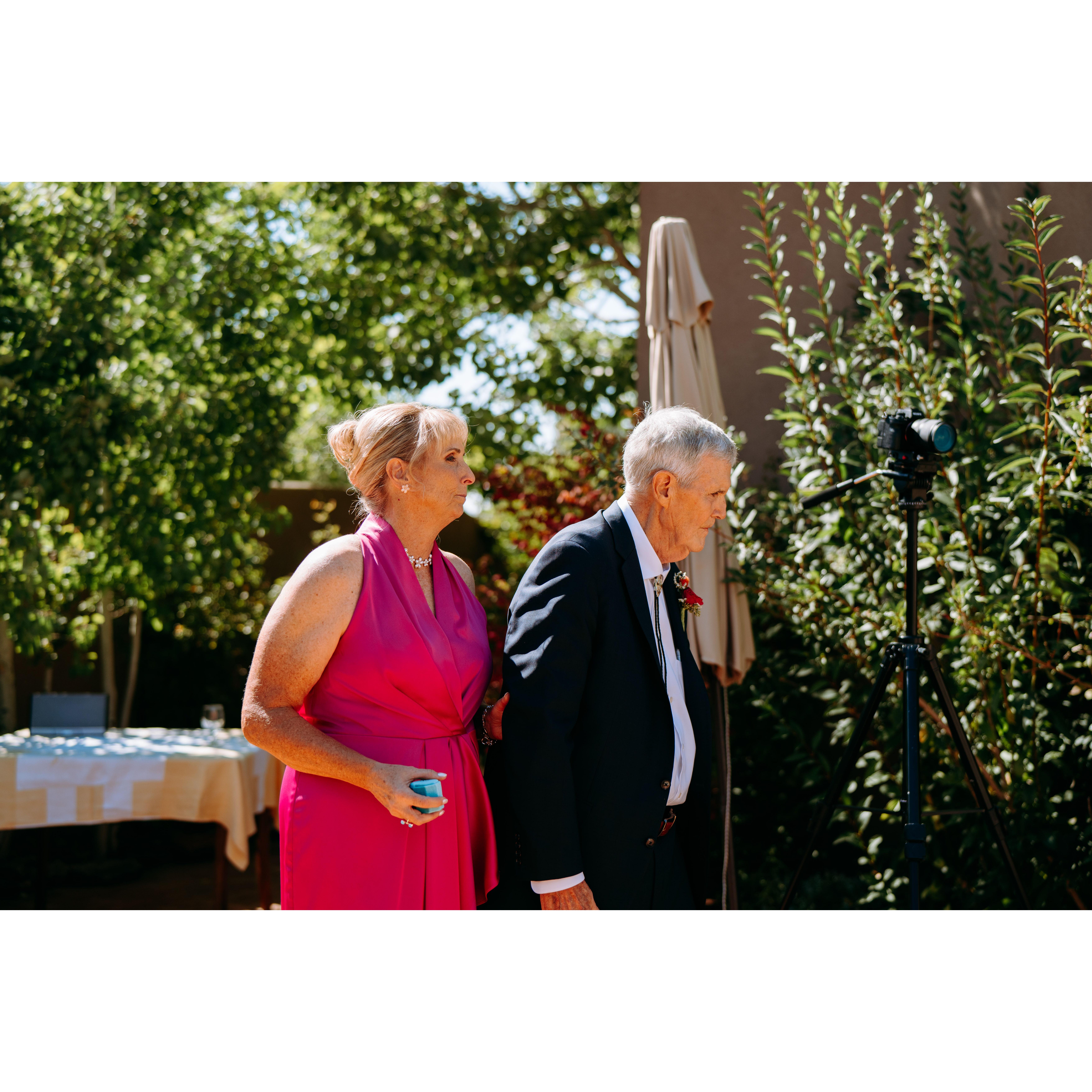 Debi and John (Jenn's Mom, aka the ring bearer, and Jenn's stepdad)