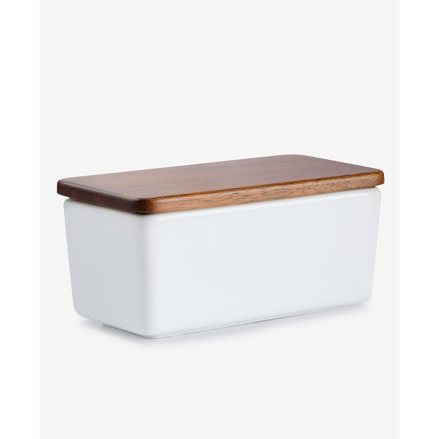 The Cellar Whiteware James Collection Lidded Butter Dish, Exclusively at Macy's