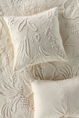 Malia Cotton Floral Candlewick Cotton Flex Euro Sham