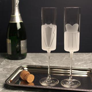 2-Piece Wedding Formal Champagne Flute Set