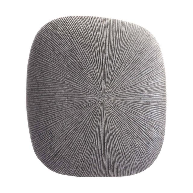 ZM Home 14" Textured Square Wall Sculpture Light Gray
