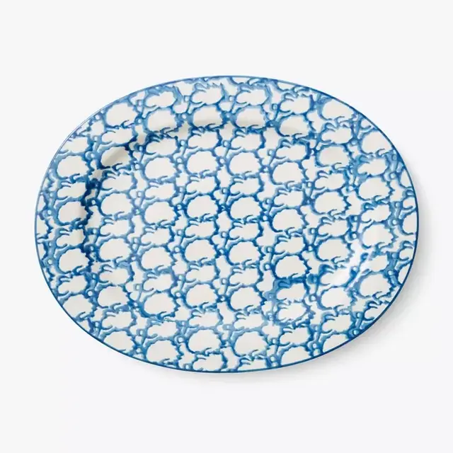 Spongeware Oval Serving Platter