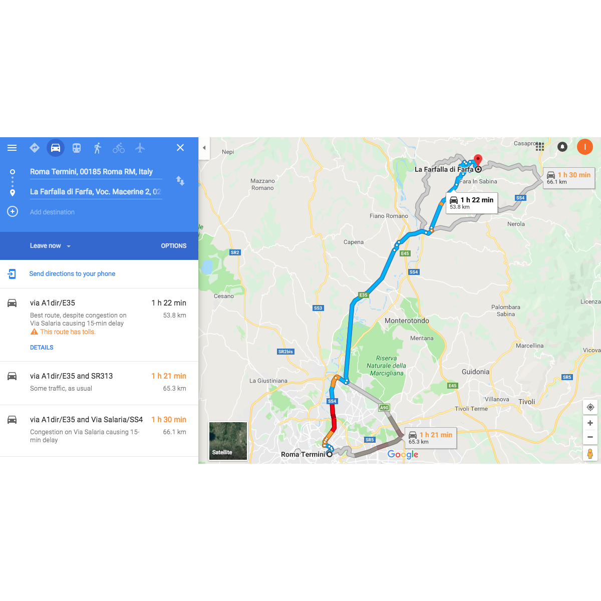How to reach by car