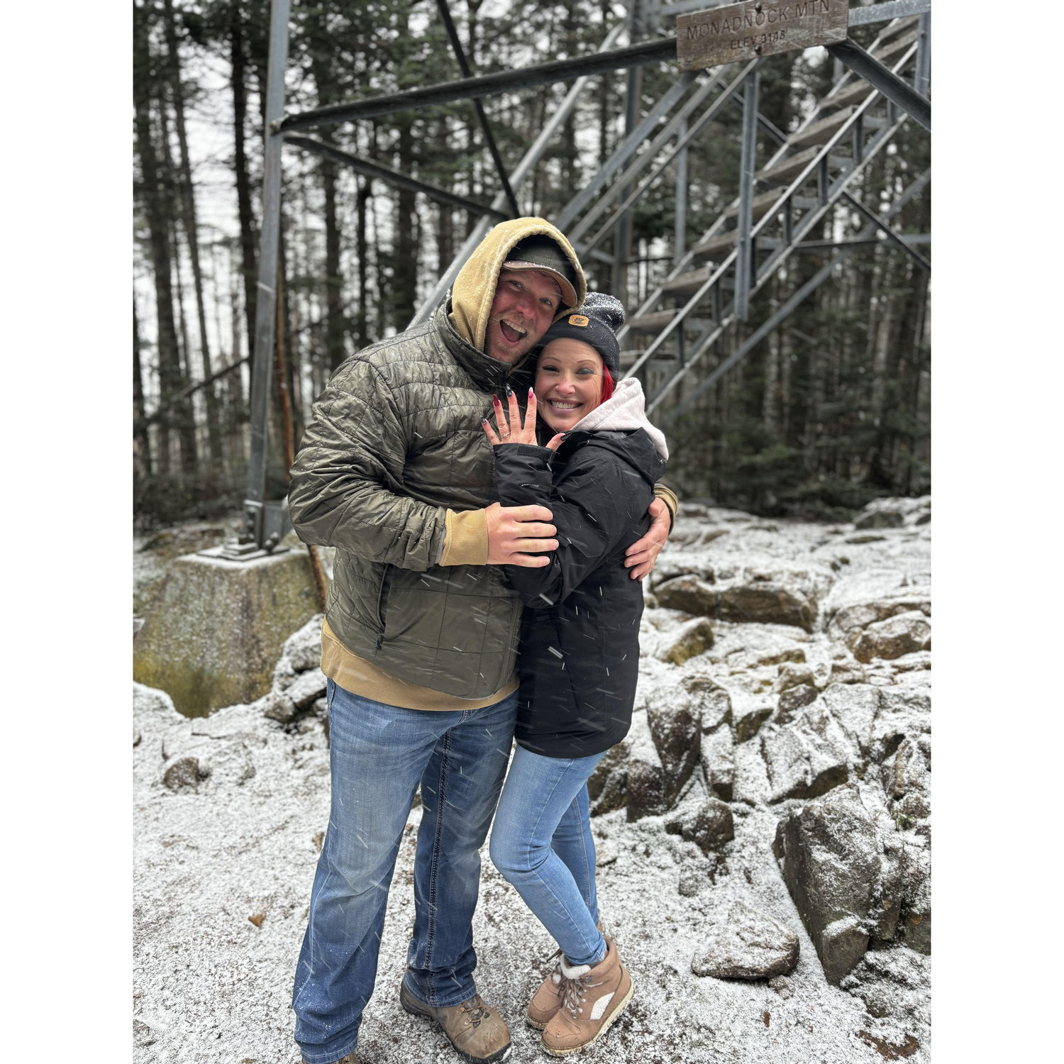 She said YES...after a 2 hour hike up a Mountain!
