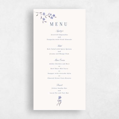 Beige Wedding Menu - Bianca