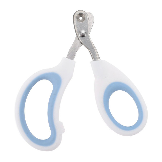 Unique Bargains Durable Single Hole Pet Nail Clippers 3.94"x2.56" 1 Pc White, Blue