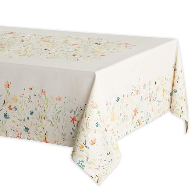 Maison d' Hermine Table Cloth 100% Cotton 70"x90" Decorative Tablecover Washable Rectangle Tablecloths for Gifts, Dining, Buffet Parties & Wedding Use, Colmar - Spring/Summer