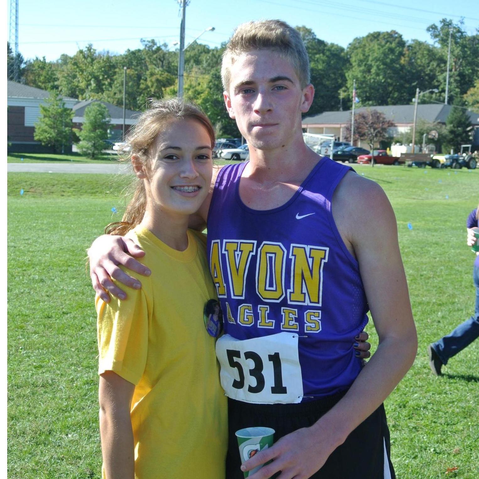 Corey's last high school cross country race & our last race together on the same team.