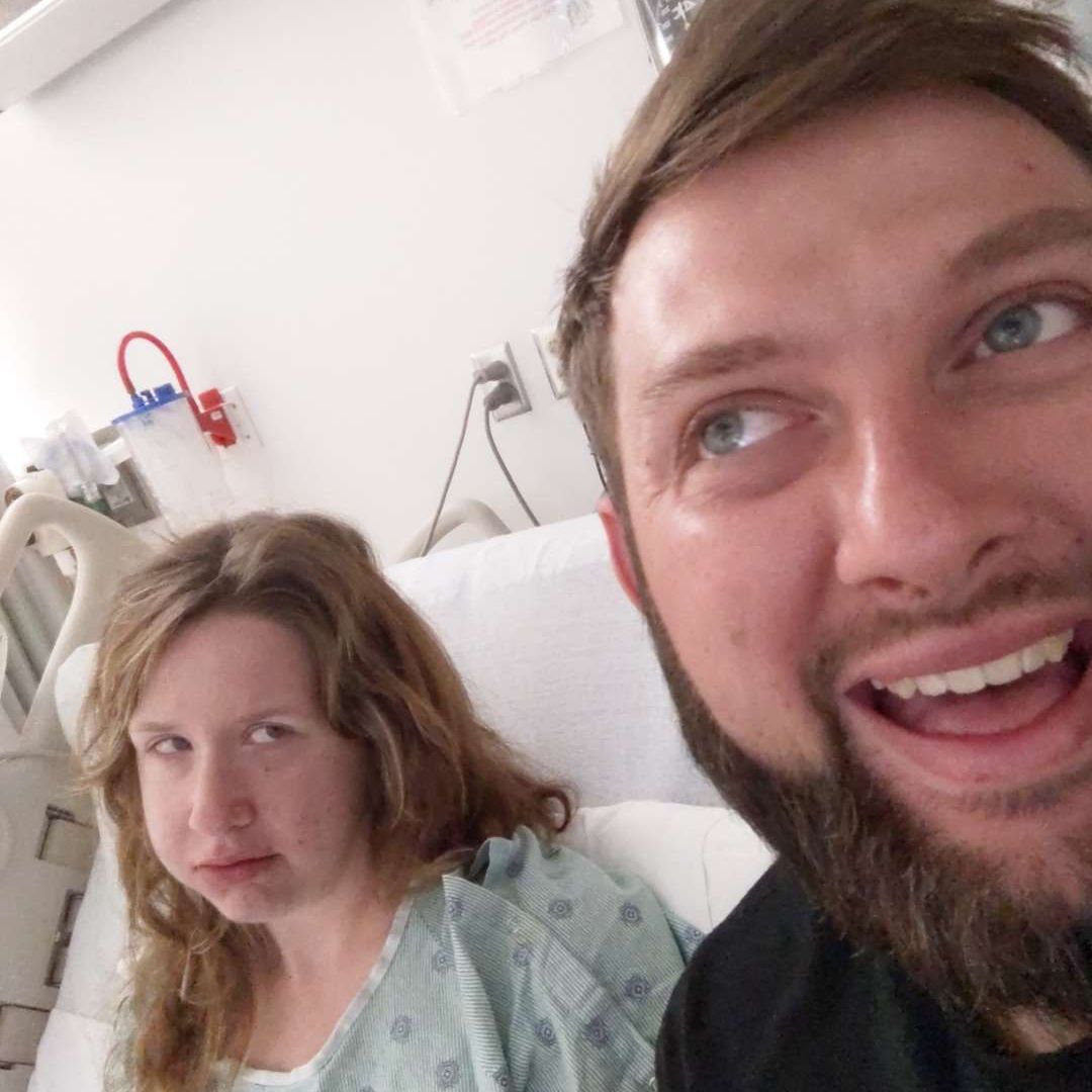 Eric being supportive after Kristen woke up from mouth surgery