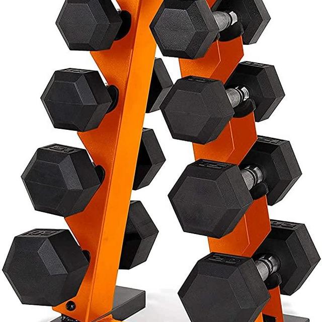 CAP Barbell 150 LB Dumbbell Set with Rack, Color Series