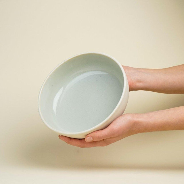 Minty shallow bowl