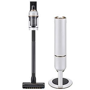 Bespoke Jet Cordless Stick Vacuum with All-in-One Clean Station in Misty White | Samsung US