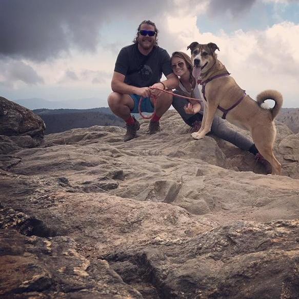 Our favorite thing to do is travel with our fur-child, Kora.