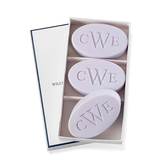 Williams Sonoma Home Monogrammed Oval Soaps, Set of 3, Lavender