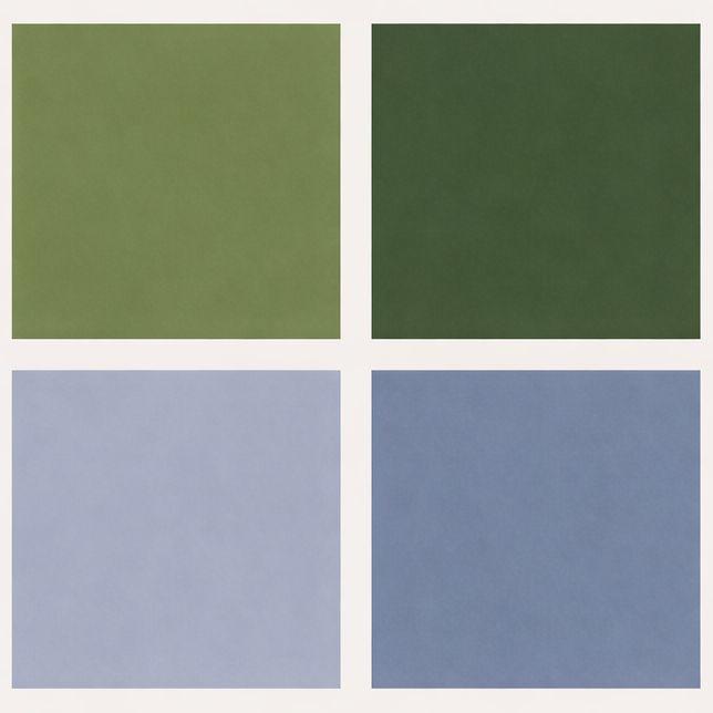 Our palette features earthy greens, muted blues, and soft neutrals with warm gold accents. Incorporate these colors as you wish!
