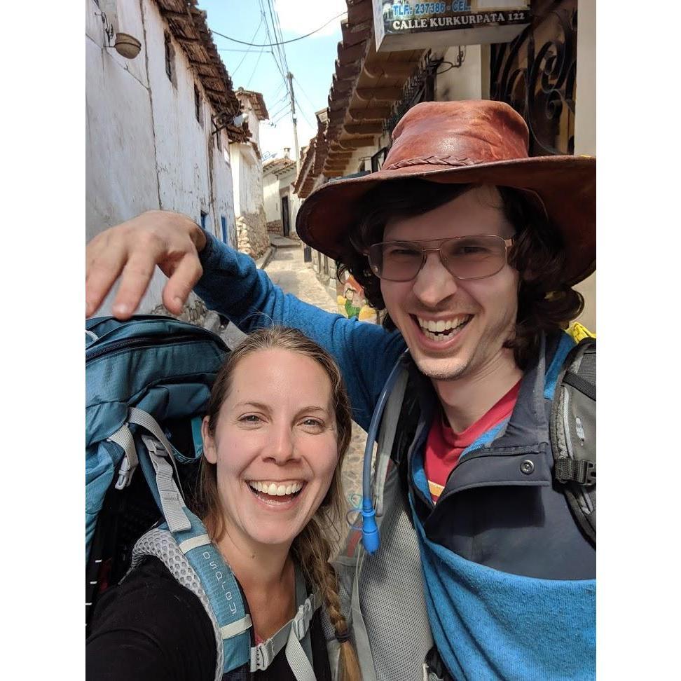 Silly backpacking antics in Cusco, Peru - August 2019
