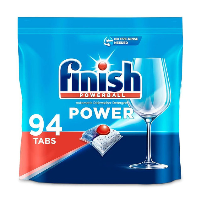Finish Power Dishwasher Pod, No Pre-Rinse Dishwasher Detergent, Dishwasher Tabs For Deep Clean & Shine with Degreasing Power, 94 Count