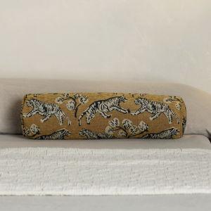 Lulu and Georgia Tiger Jacquard Bolster Pillow