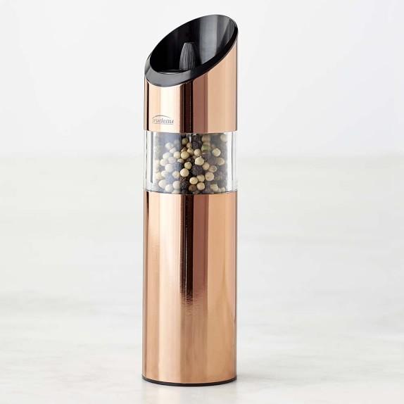Trudeau Graviti Electric Salt & Pepper Mills, Copper