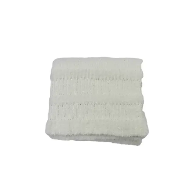 Bee & Willow™ Cozy Stripe Faux Fur Throw Blanket in Ivory
