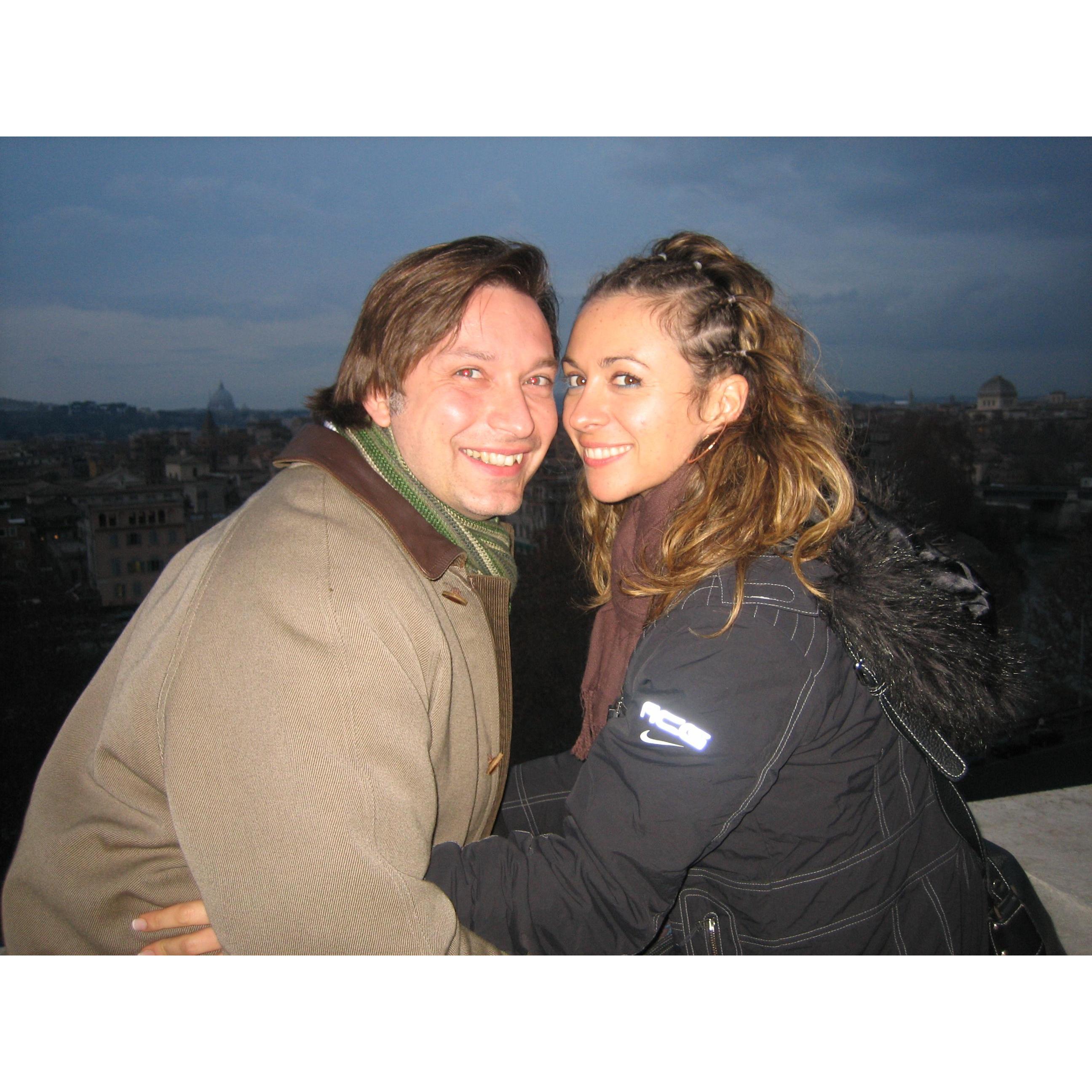 Our first visit together at the park "Giardino Degli Aranci" in Aventino, Rome...