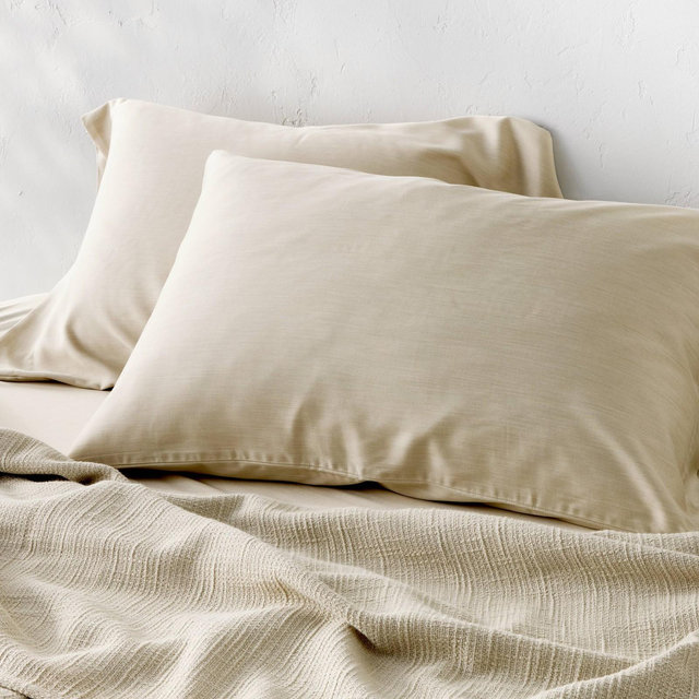 Standard 400 Thread Count Rayon from Bamboo Pillowcases Light Olive Green - Casaluna™