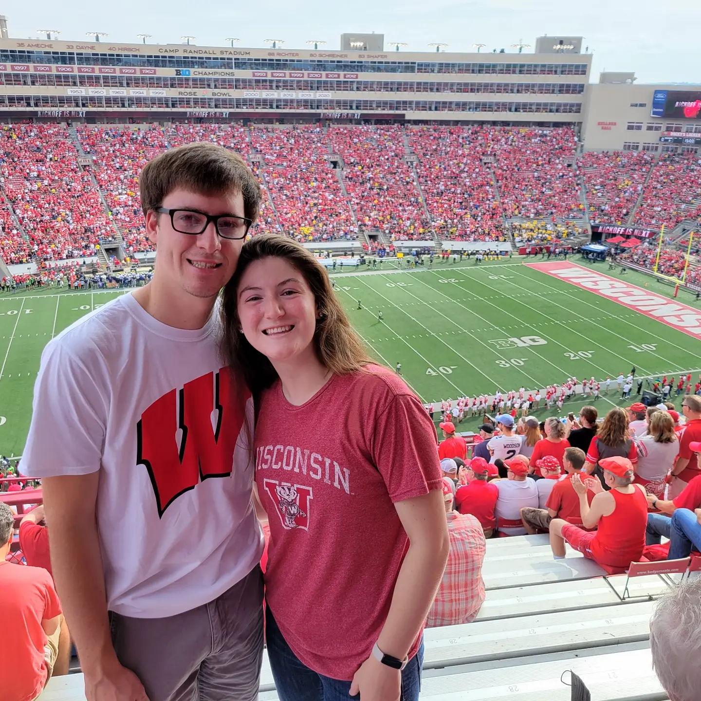 Jordan took Madeline to a Badger football game for her birthday. Of course, the Badgers lost...