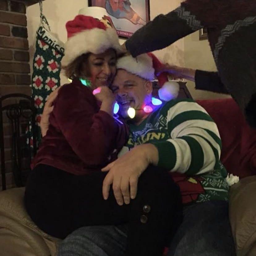 Irma with the quick Santa Hat adjustment for Monica when we were feeling very Merry!!