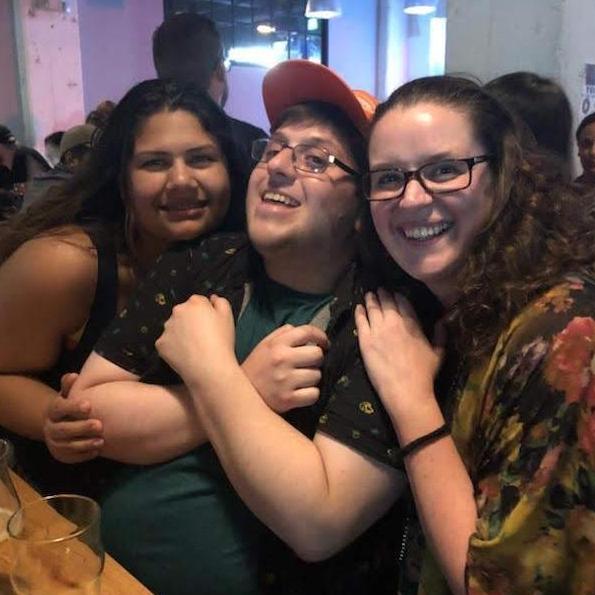 Emily and Olivia celebrating Harri's birthday back in 2018 at Arts District Brewery