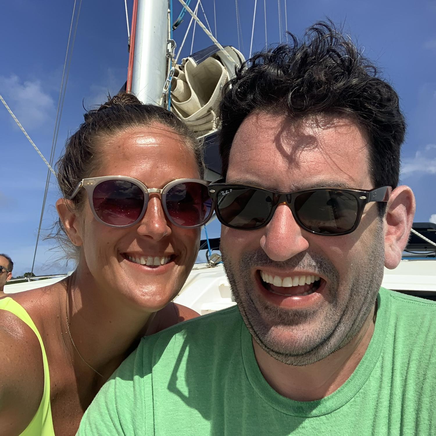 Exploring St. Maarten by boat.