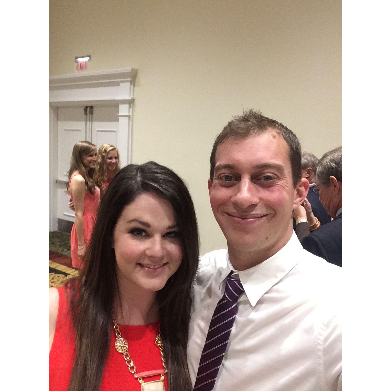 At Carrie's pinning ceremony during her P4 year of pharmacy school