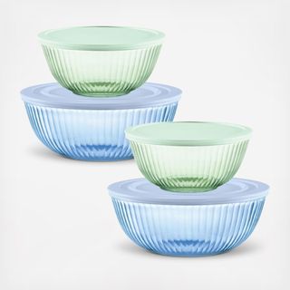 Colors Sculpted Tinted Dreams 8-Piece Mixing Bowl Set