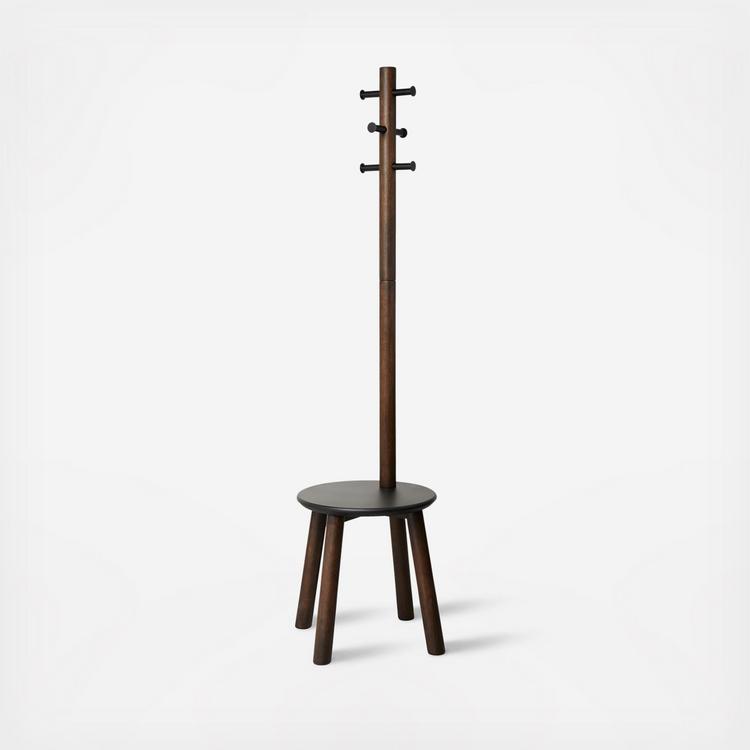 Umbra, Pillar Coat Rack & Stool | Zola