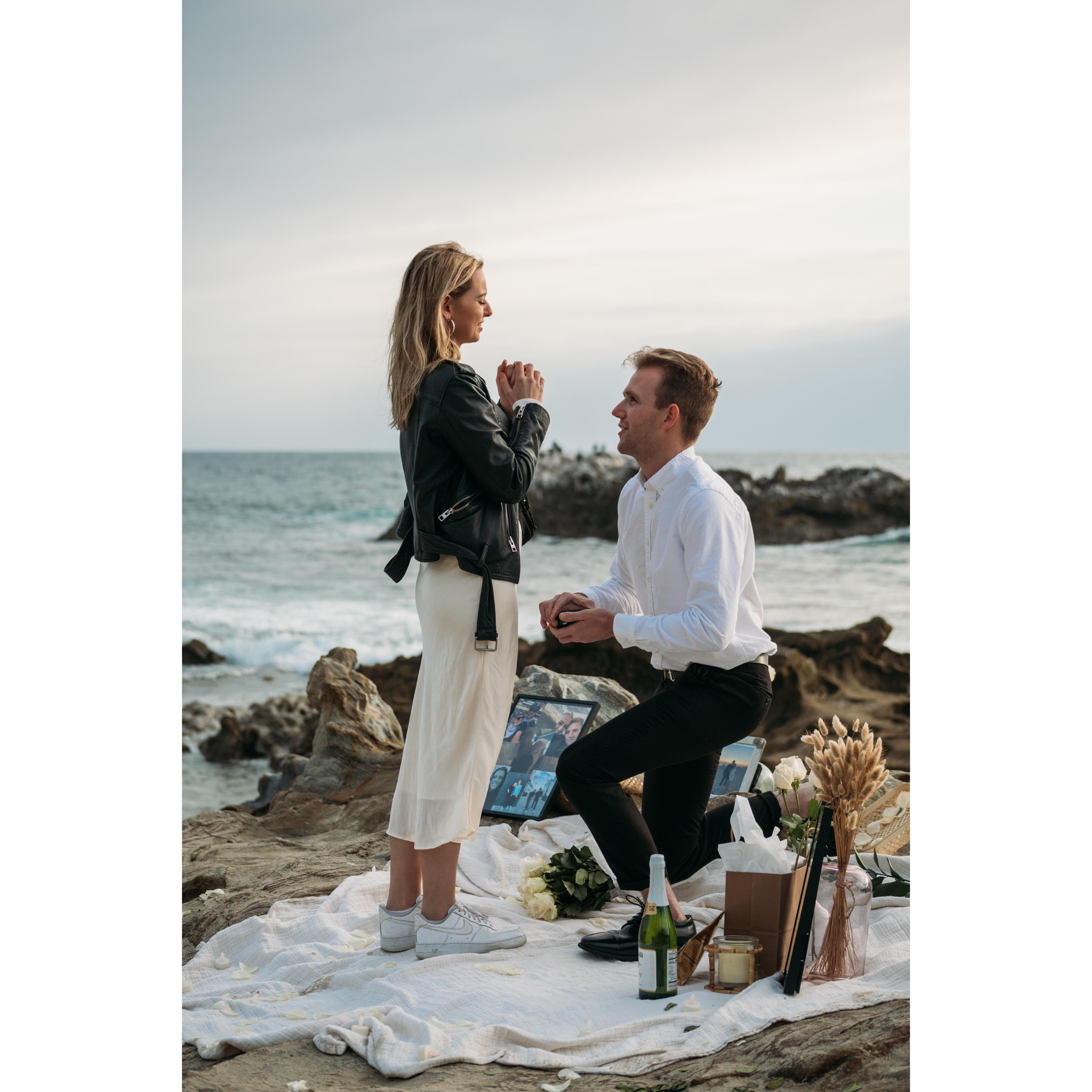 When Ben asked Gabrielle to marry him.