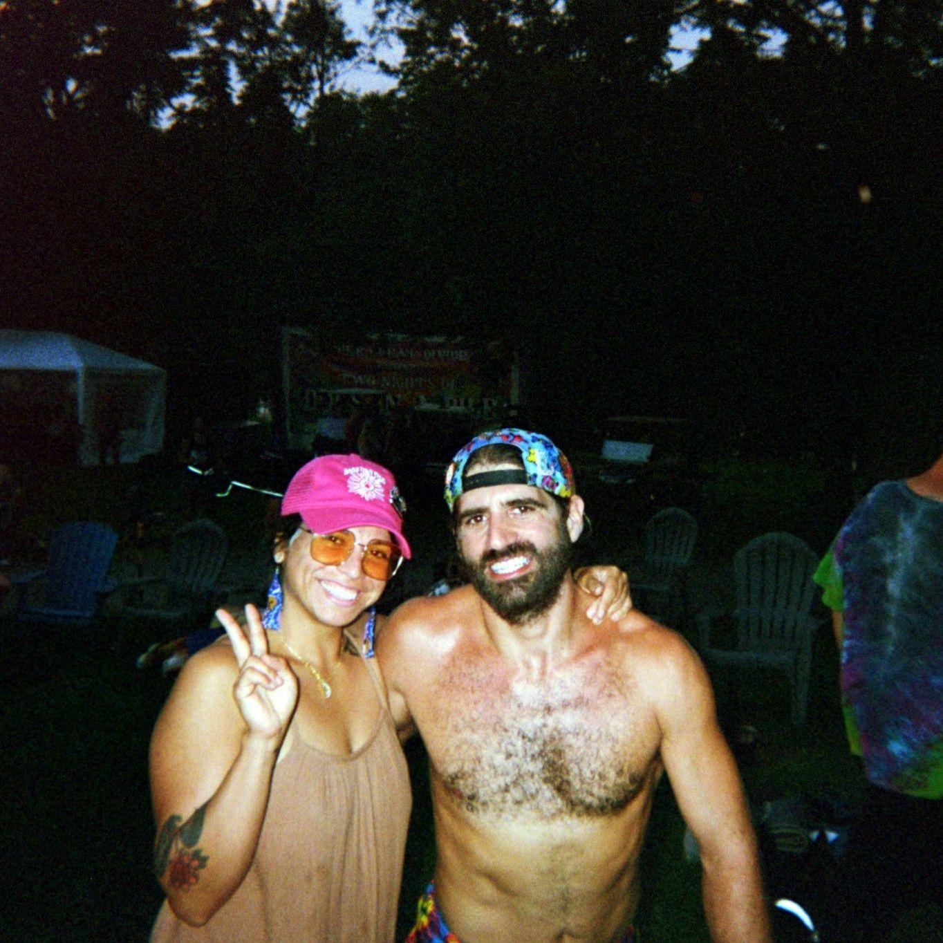 Film photo of us at Dogs in a Pile campout