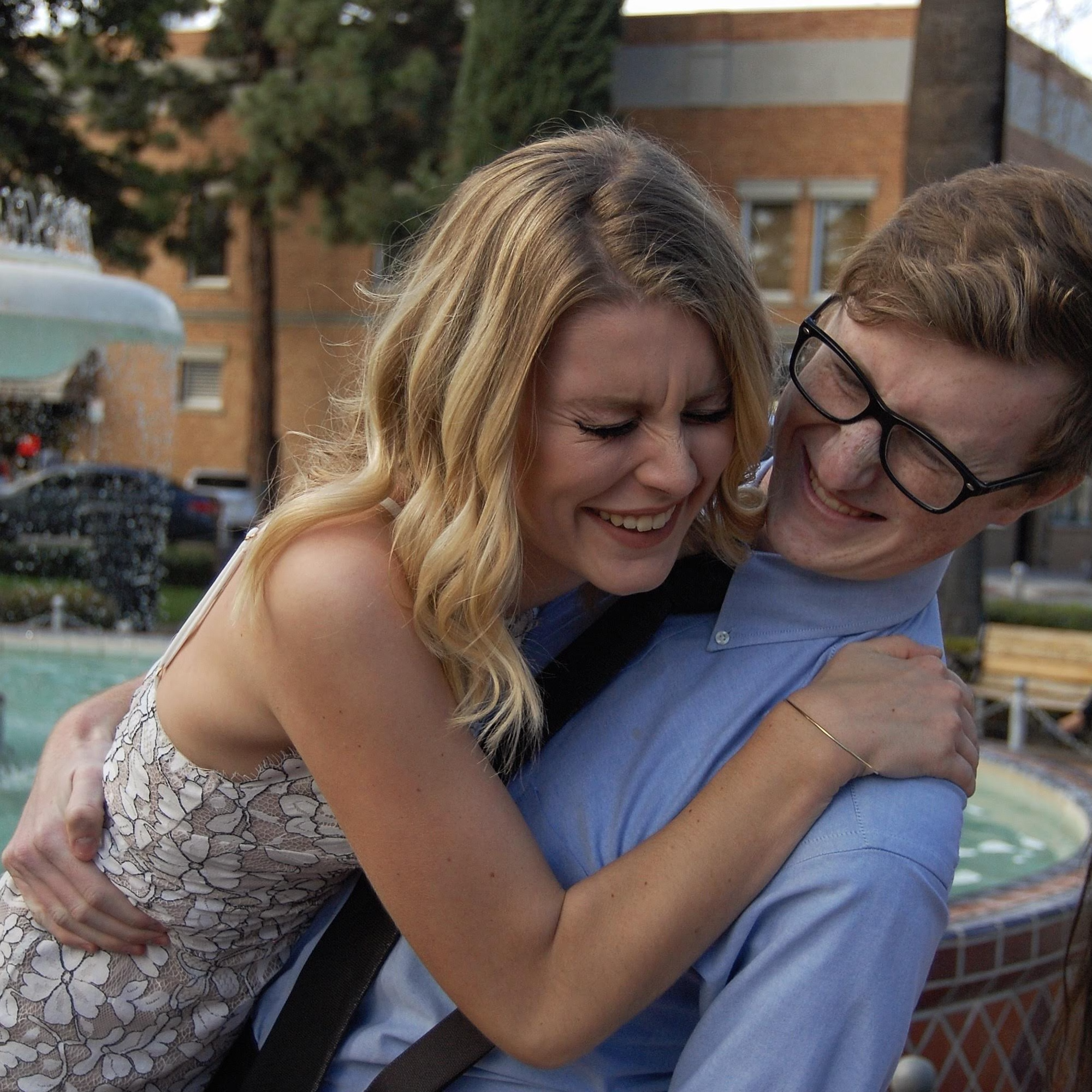 A high-school winter formal dance photo!