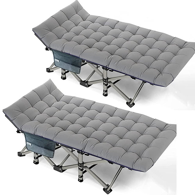 Folding Camping Cots for Adults, 2 Pack Heavy Duty cot with Carry Bag, Portable Sleeping Bed for Camp Office Use Outdoor Cot Bed for Traveling