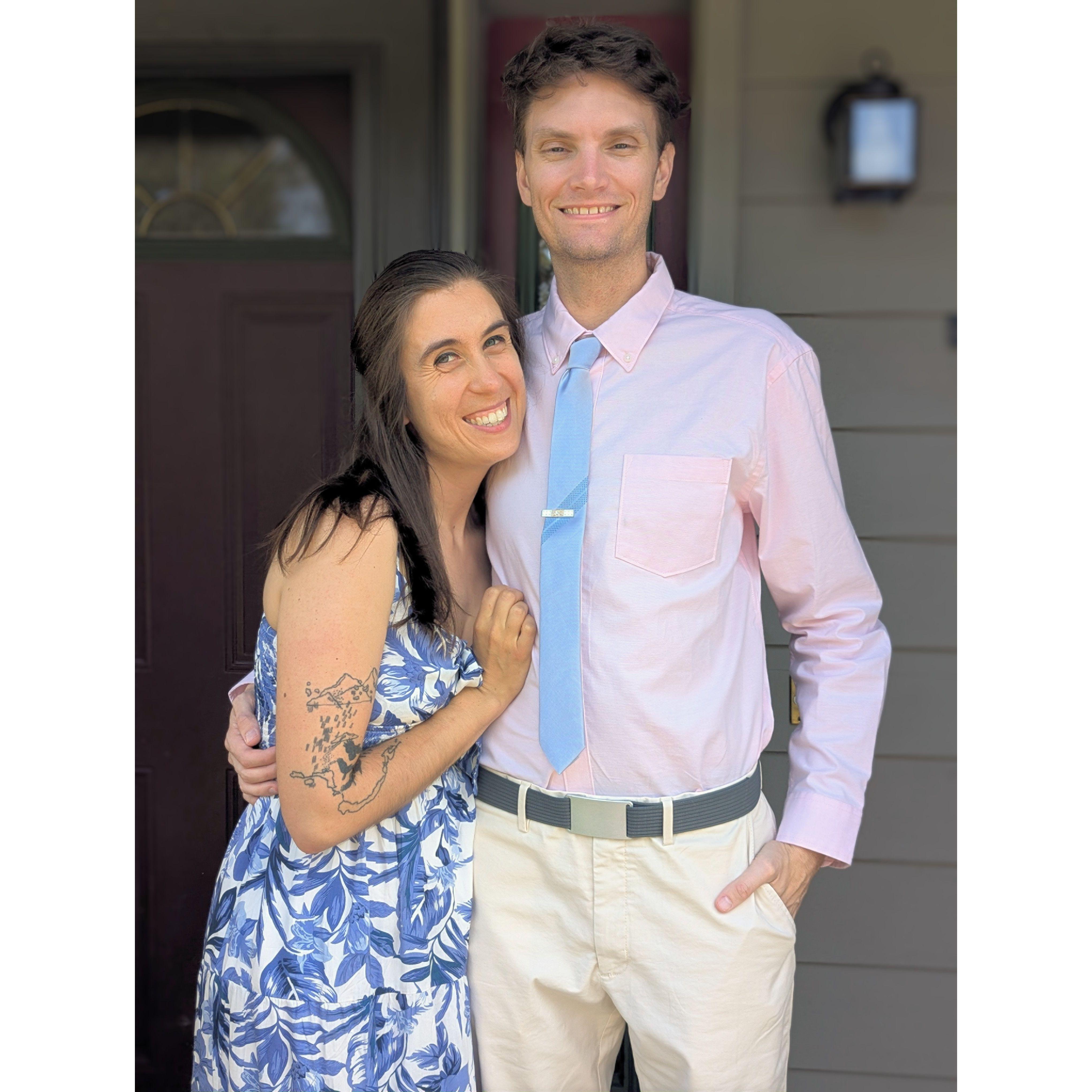 All dolled up! Our 5th anniversary was 7/03/24.