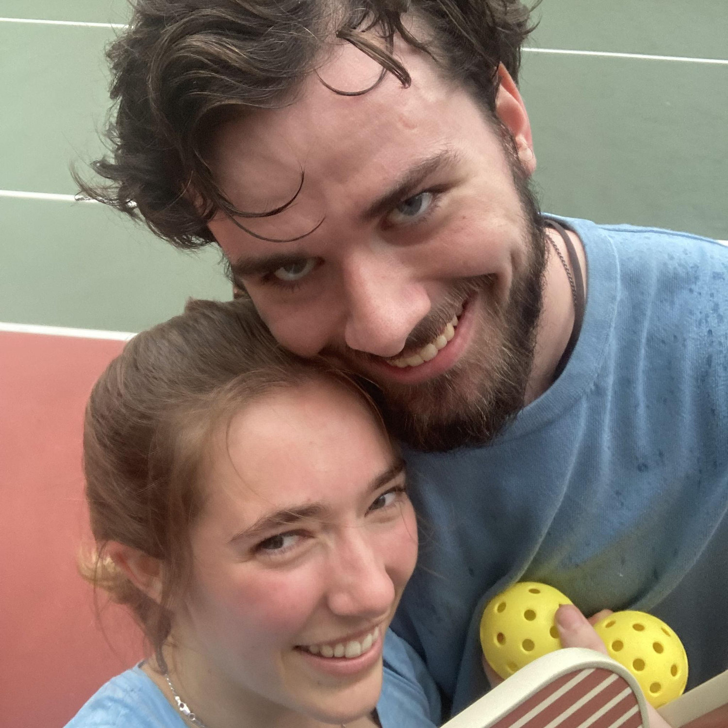 Playing pickleball!