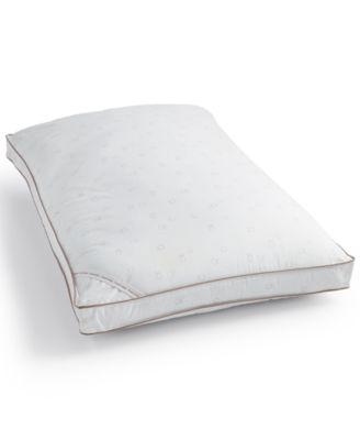 Calvin Klein - Tossed Logo Print Firm Down Alternative Gusset Standard Pillow, Hypoallergenic