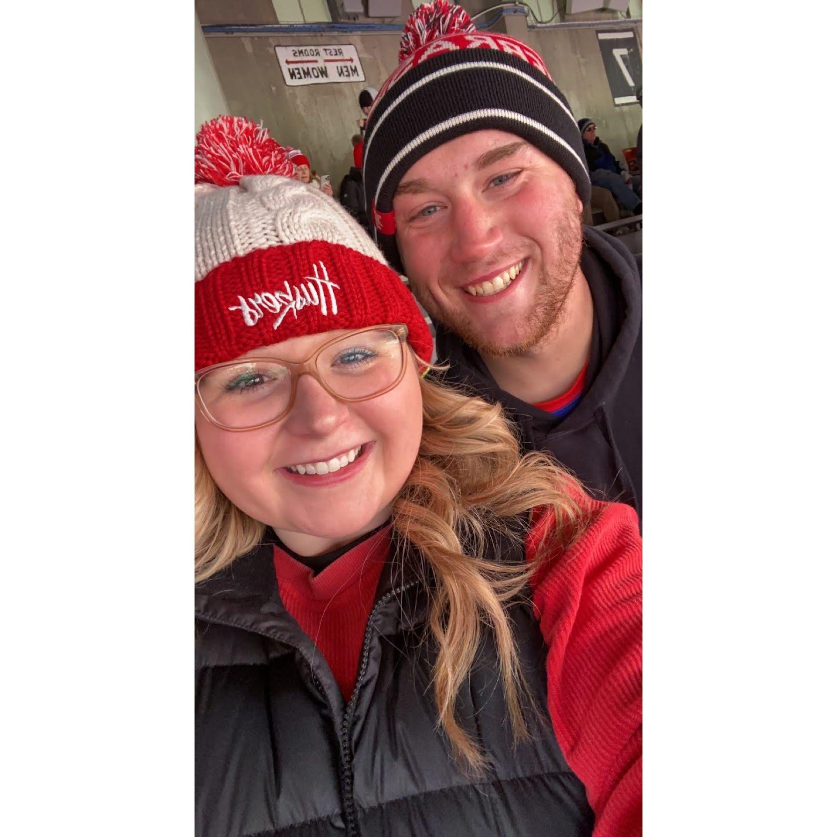 Luke's first Husker game at Memorial Stadium!