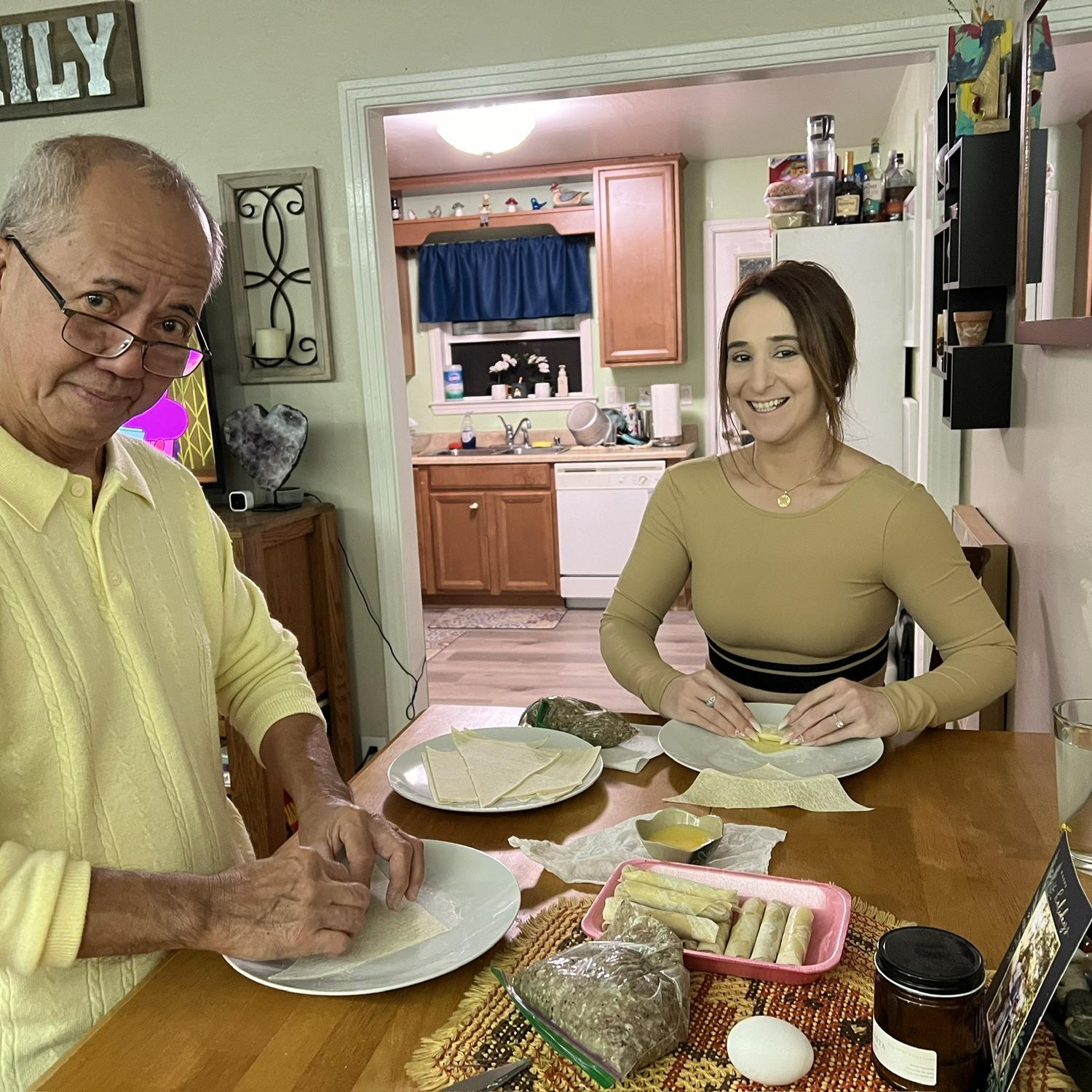 That one time Jacqueline learned to make Lumpia with Lolo #familyrecipes