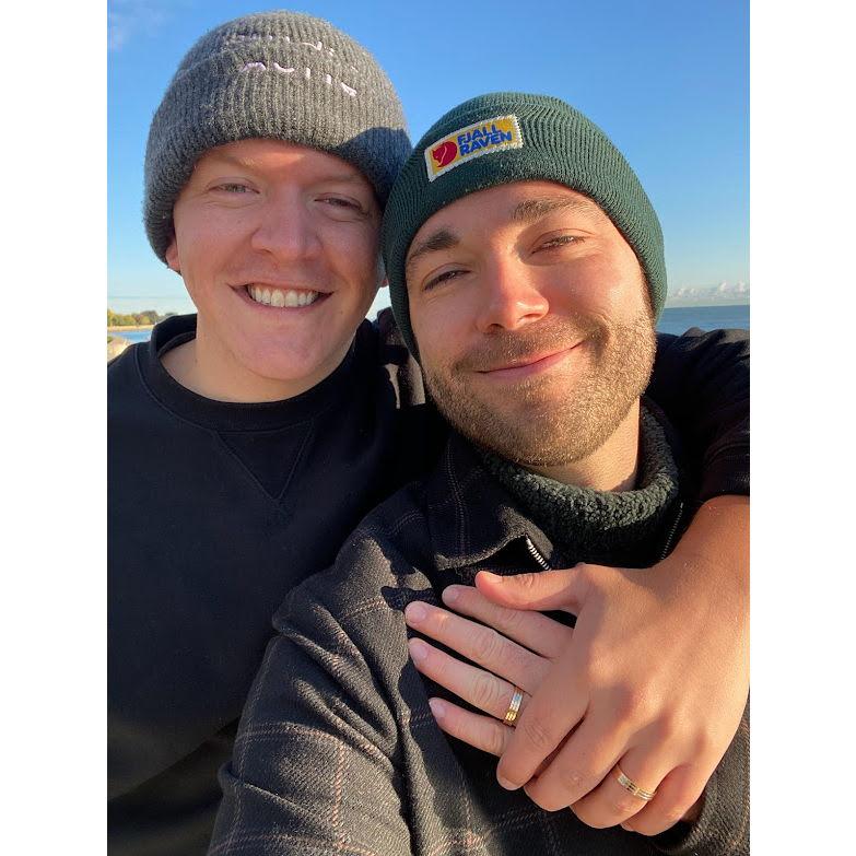 Celebrating our engagement where we first said the 'L word' - Fullerton Beach, Chicago, October 8, 2022