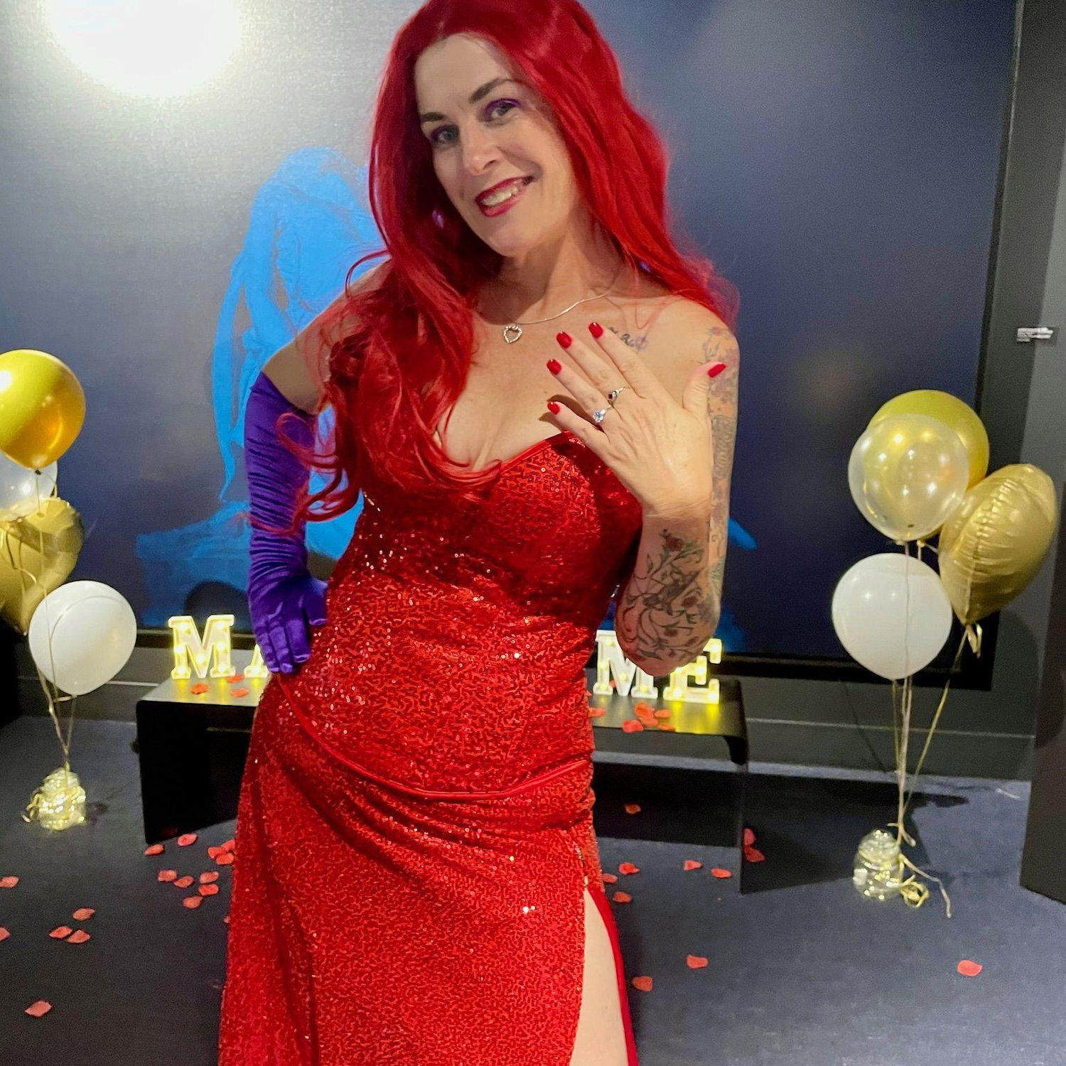 And I posed, as one does, with my new ring and big smile.