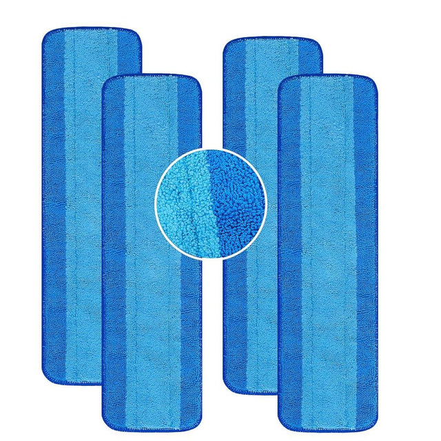 Ashsajkd 4 Pack Microfiber Cleaning Mop Refill Pad - Compatible with Bona Family Mops,Dry Wet Floor Mops for Bona 18Inch Mops,Reusable Mop Replace Spray Pads, Hardwood Floor Cleaner Pads Refills